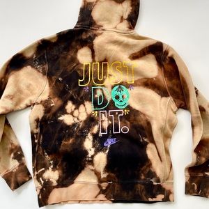 Nike Day of the Dead Skull Hoodie Tie Dye Mens M